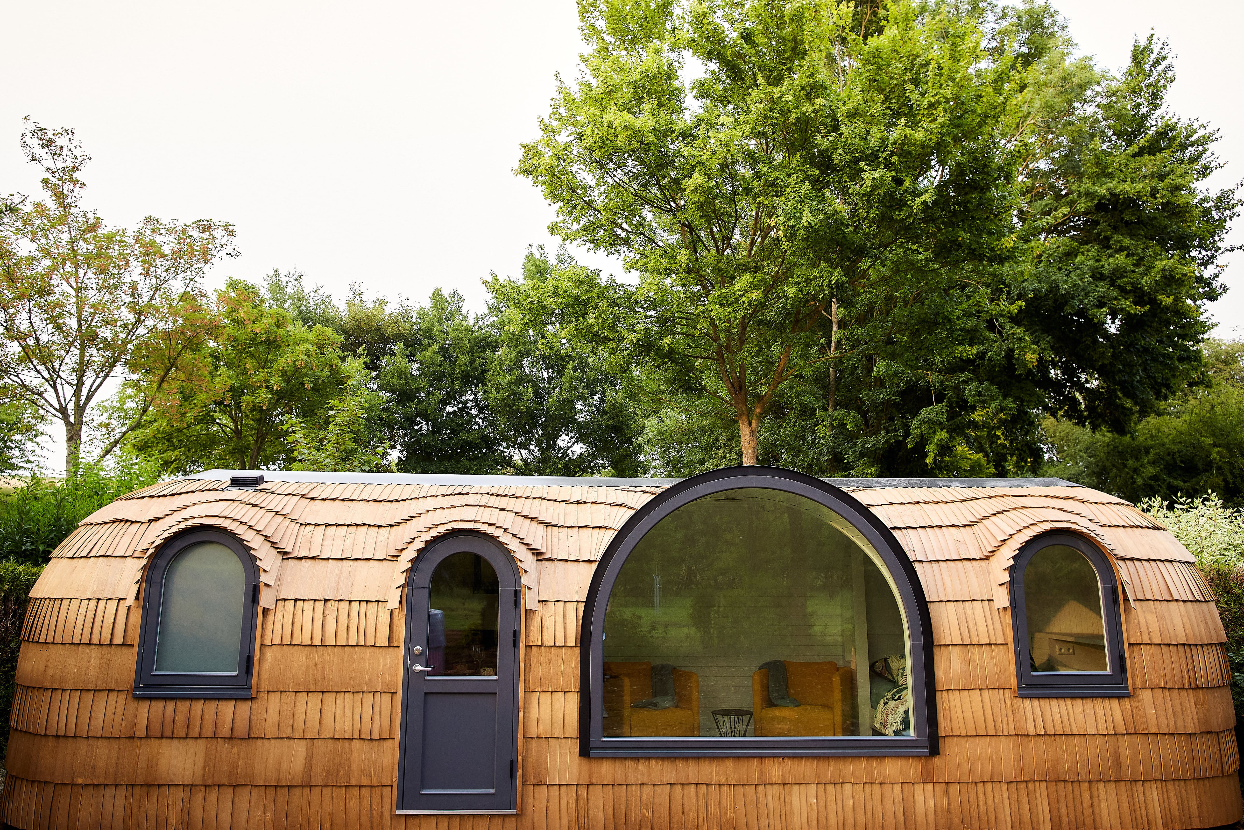 L'Heureuse : cabane avec bain nordique en Picardie à Roy-Boissy — vue intérieure