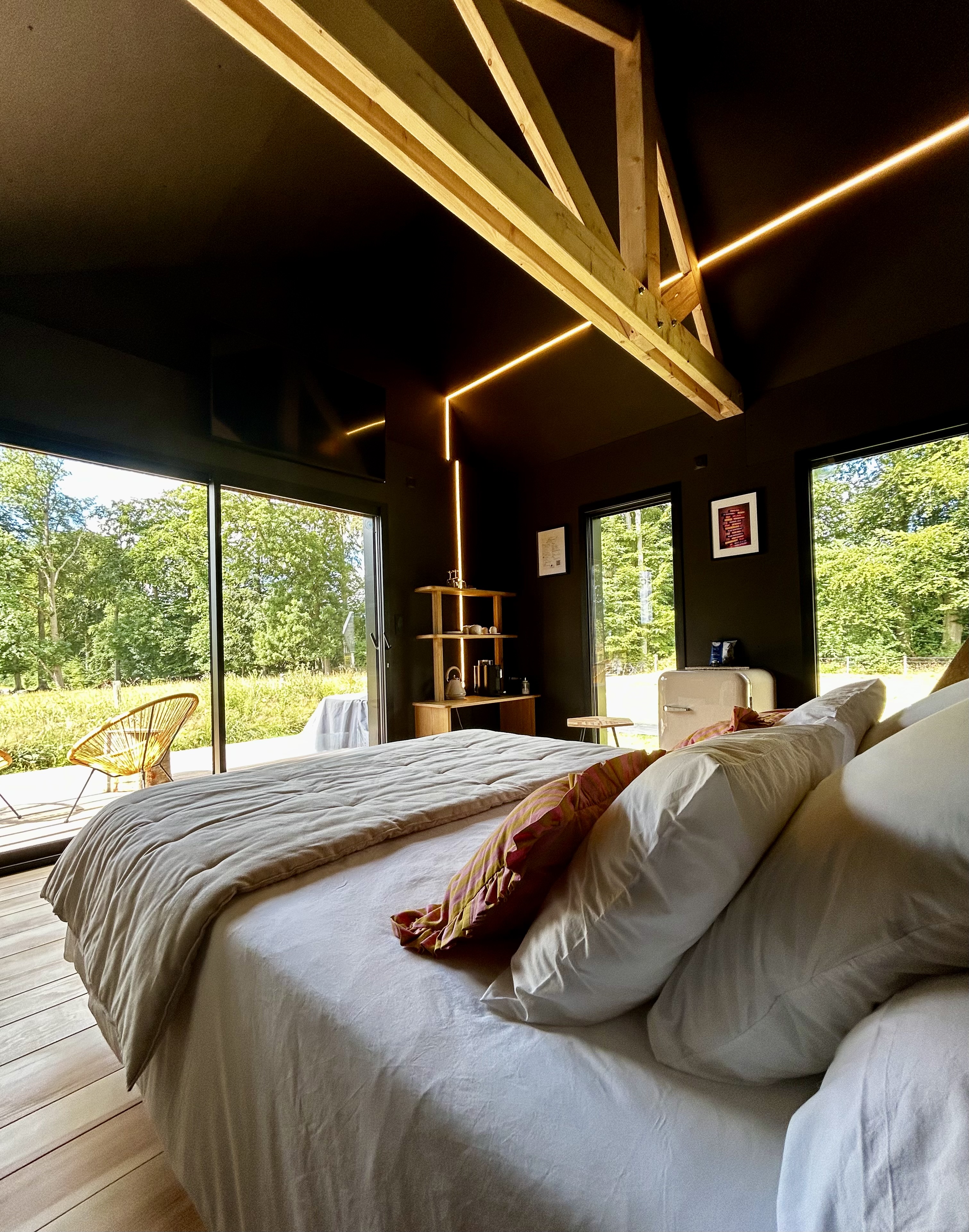 Le Chêne & Bain Nordique — Cabane avec spa à Seine-Maritime à Le Vert d'Orezza — espace de vie