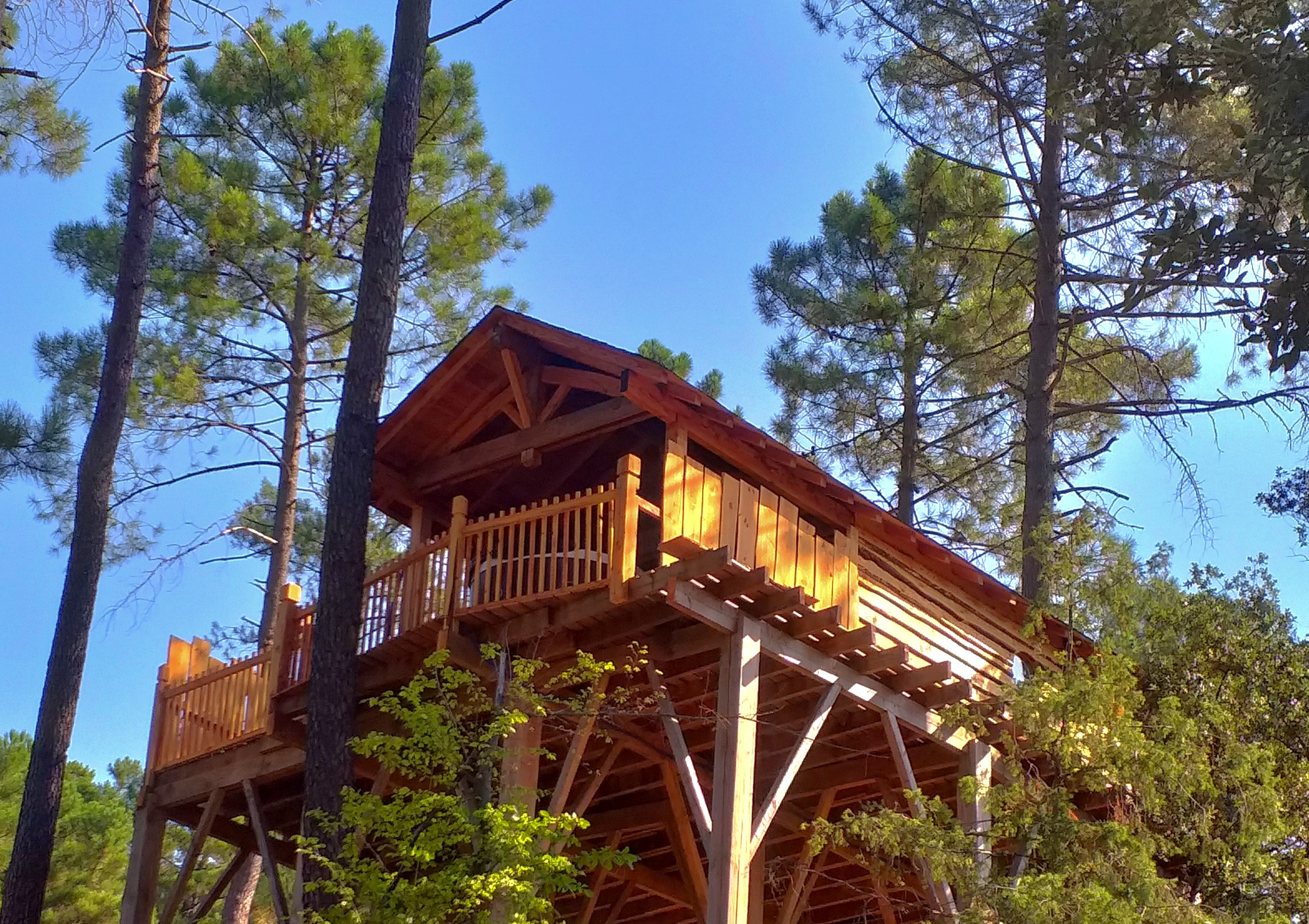 La cabane & spa / sauna L'Eden — Cabane perchée à 6m en Ardèche