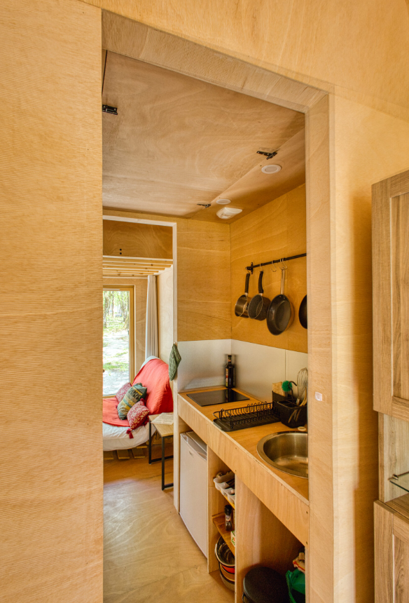 Slowe Fabric — Cabane avec spa à Gironde à Moulis-en-Médoc — chambre