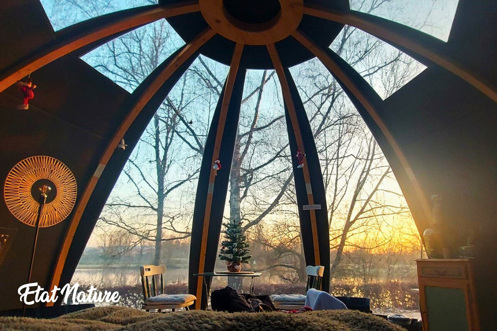 La bulle de l'étang d'Etat Nature — Nuit étoilée en Meurthe-et-Moselle