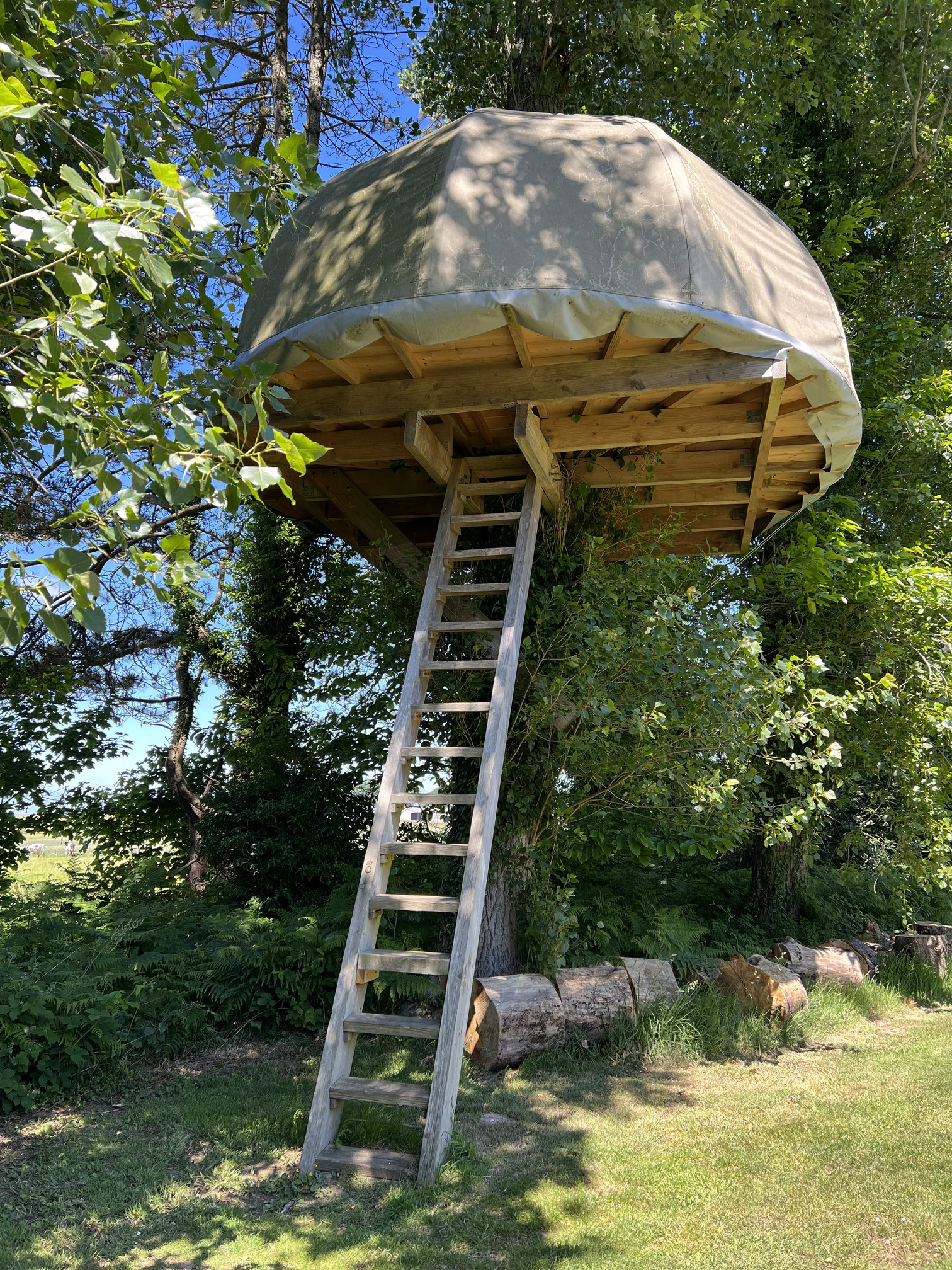 Treecamp-Etretat Aventure — Cabane dans les arbres à 6m en Seine-Maritime à Étretat — vue intérieure