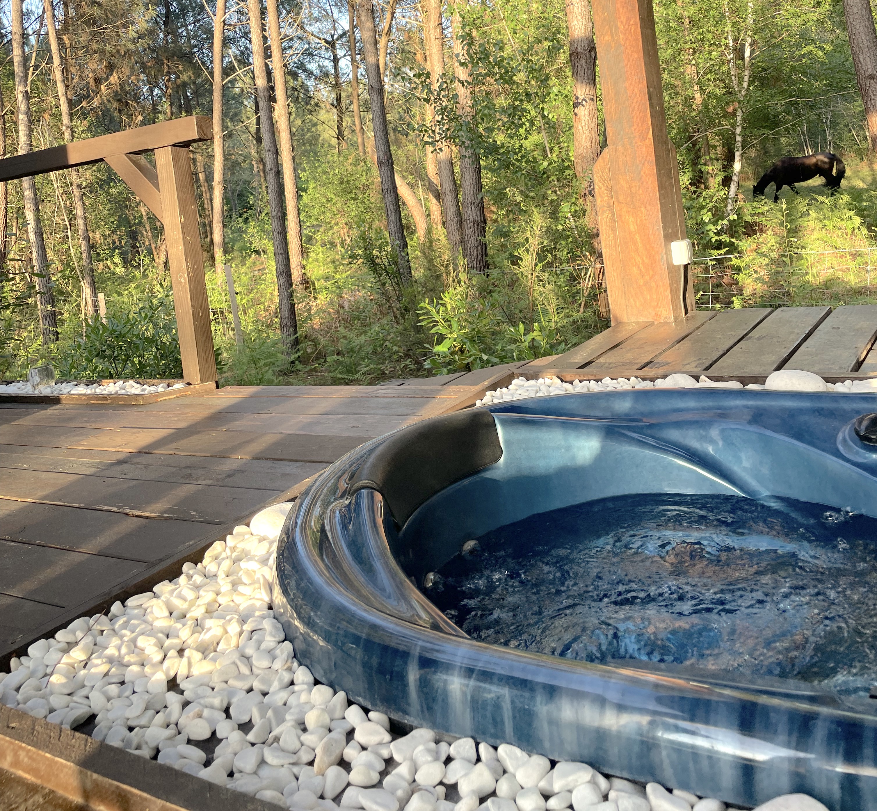 La Cabane O2 et son Spa privatif — Cabane avec vue panoramique à Gironde à Gironde-sur-Dropt — cuisine