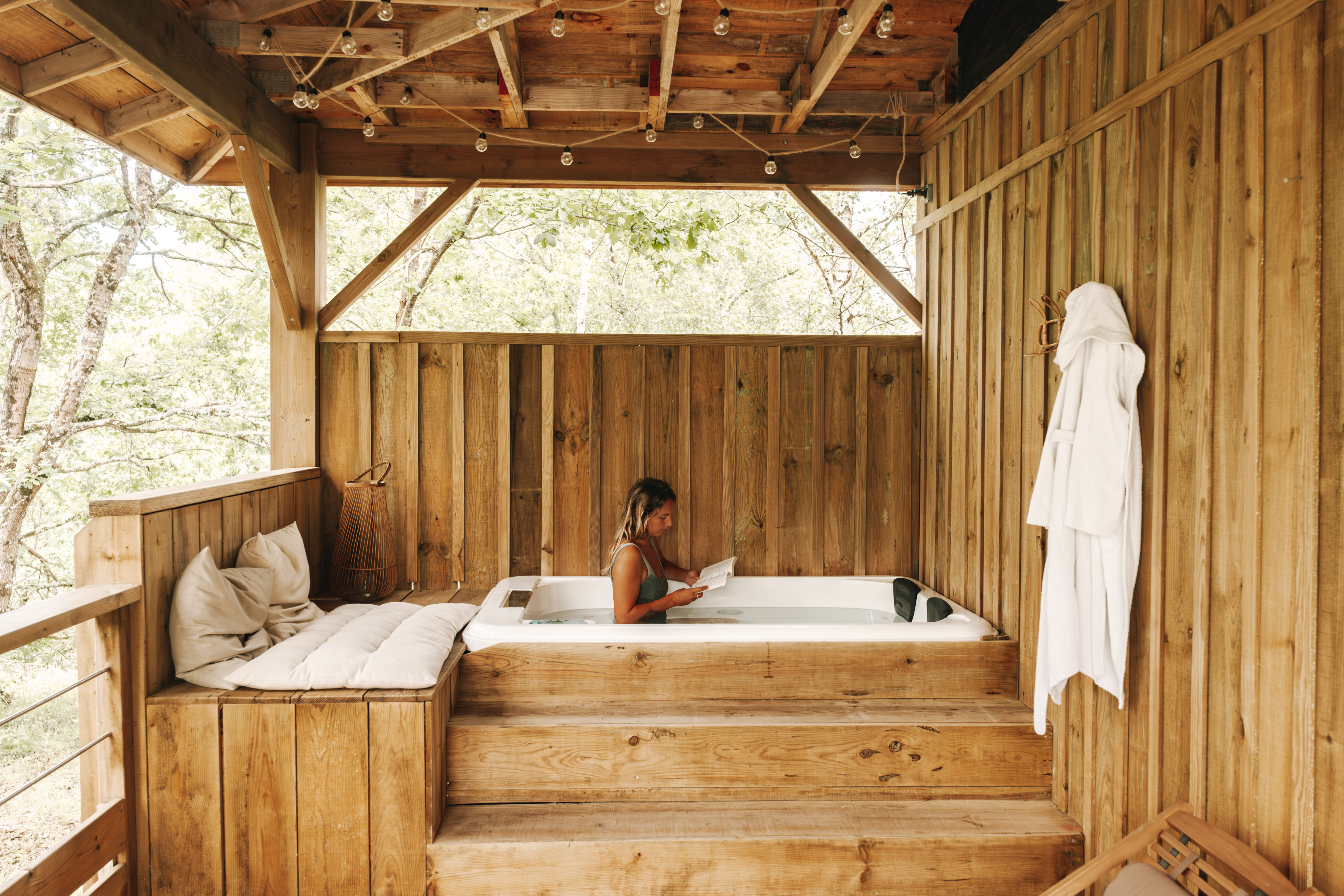 Photo 2/3 — Cabane « Côte & Lodge Spa : une cabane sur pilotis au cœur de l'Aquitaine » à Talais Gironde