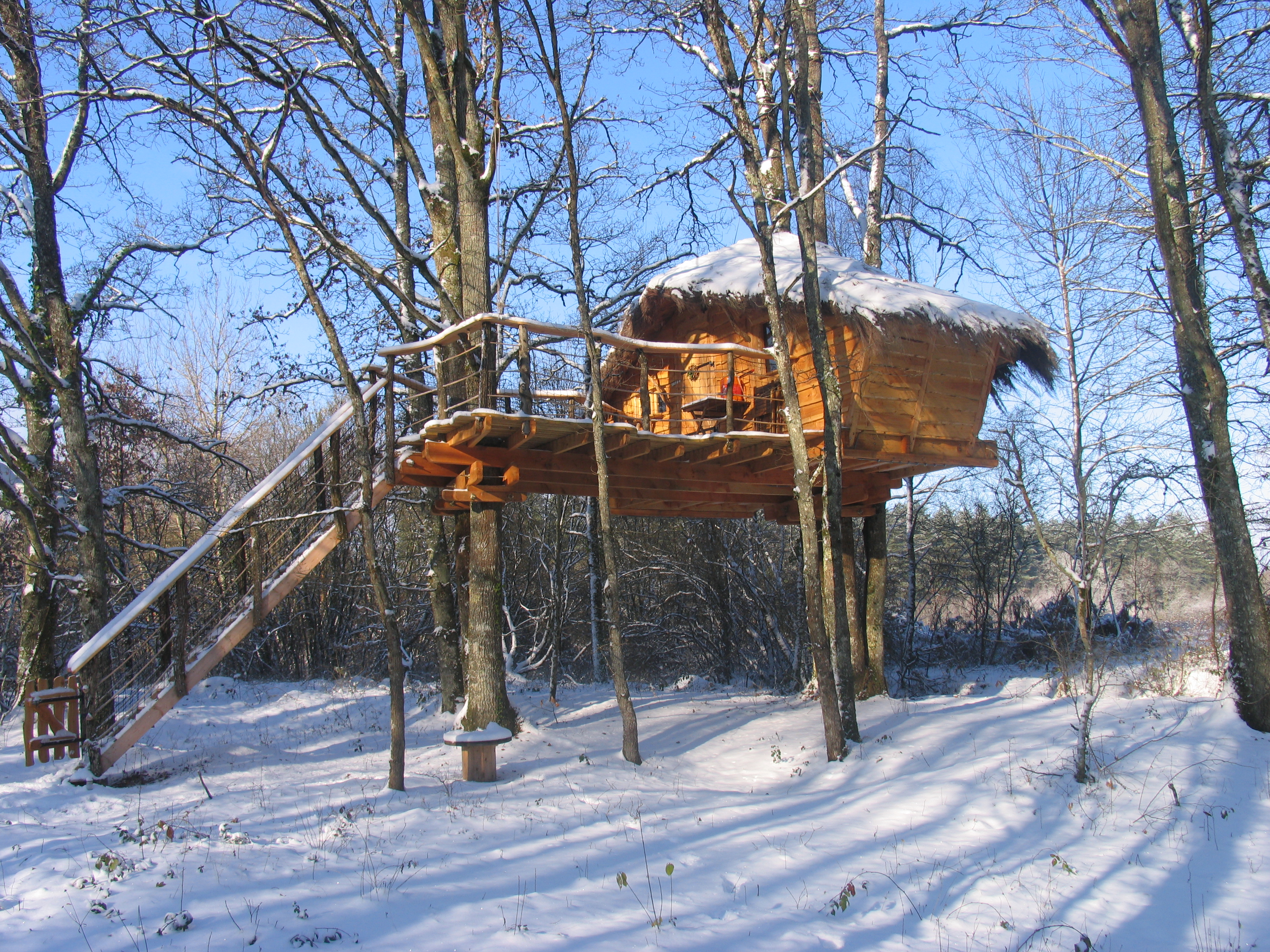La Chamberloute : une cabane dans les arbres au cœur de la nature à Vouzon — détail architectural