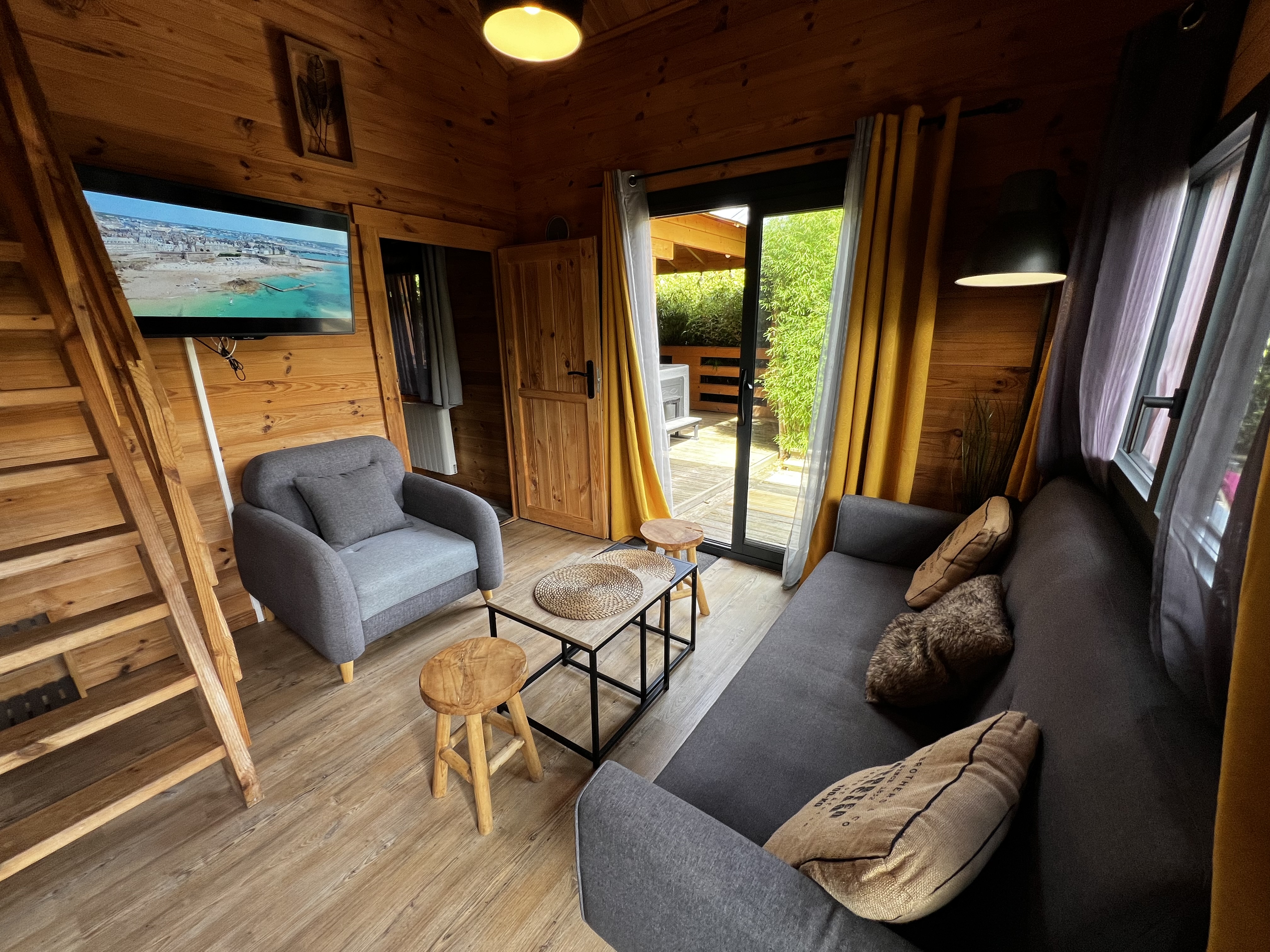 Le Cottage des Gîtes d'Armor n°2 — Chalet avec spa à Côtes-d'Armor à Saint-Brieuc — vue intérieure