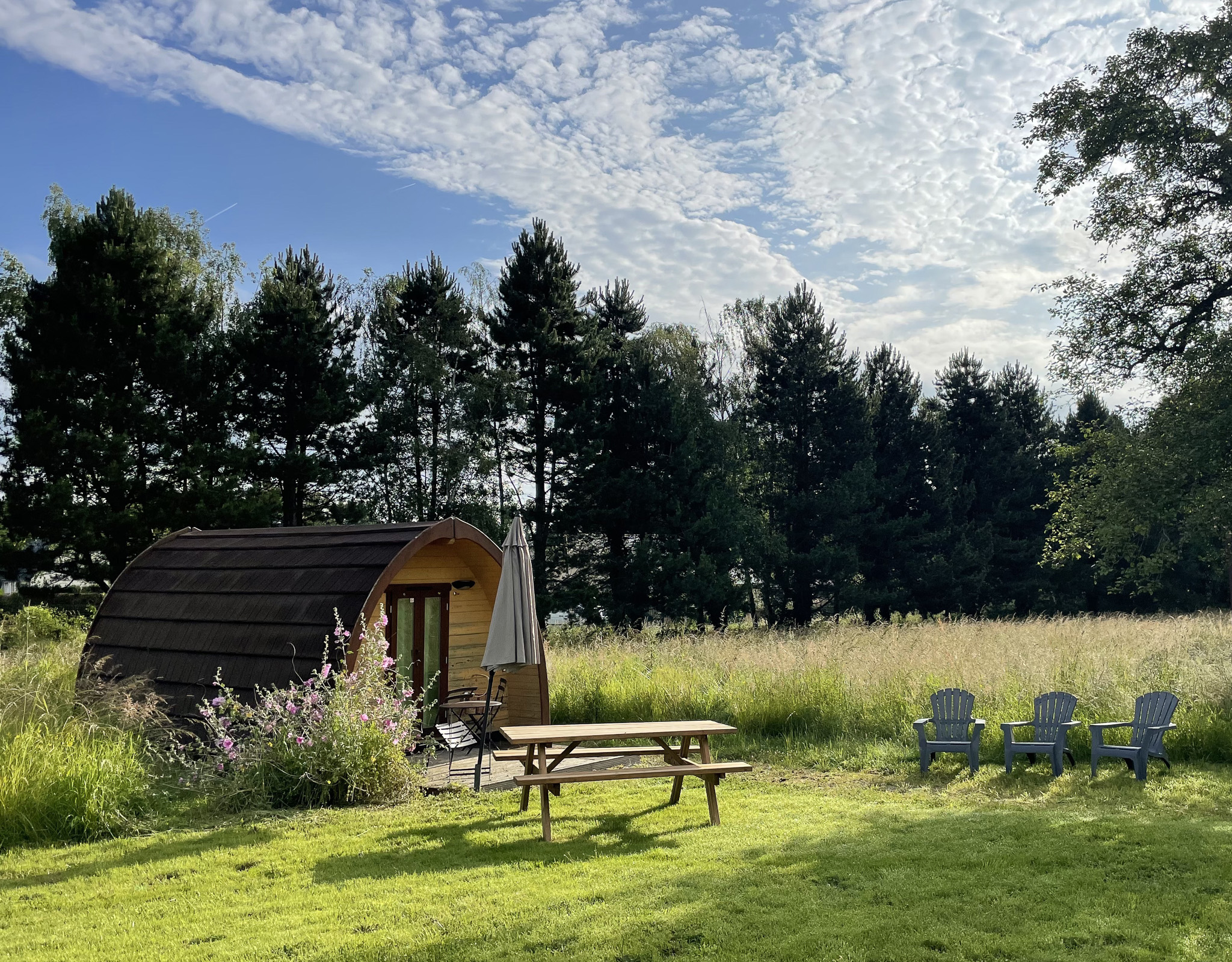 Séjournez dans une cabane forestière au cœur de la nature à La Chapelle Blanche St Martin — vue intérieure