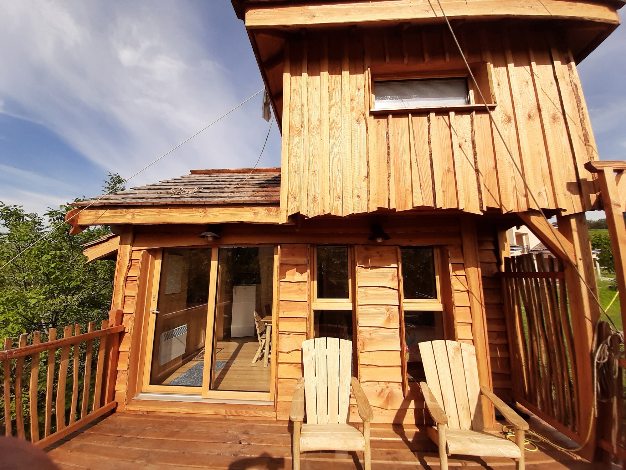 Le Nid du Pinson — Cabane dans les arbres avec spa à Vercornoix à Saint-Jean-En-Royans — vue depuis la terrasse