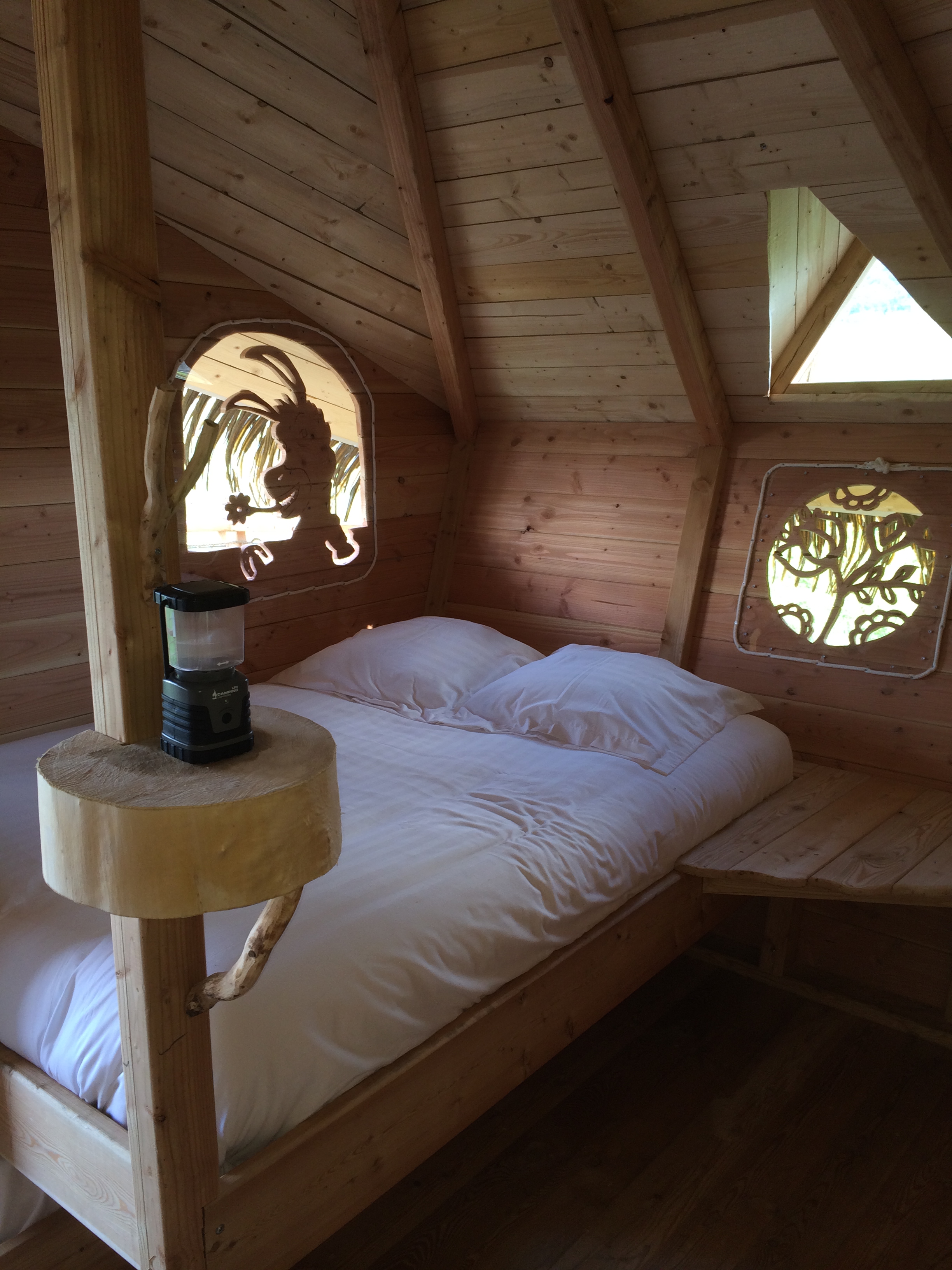 La Cabane du Domaine de Suzel — Cabane dans les arbres avec spa en Isère à Saint-Quentin-sur-Isère — vue depuis la terrasse