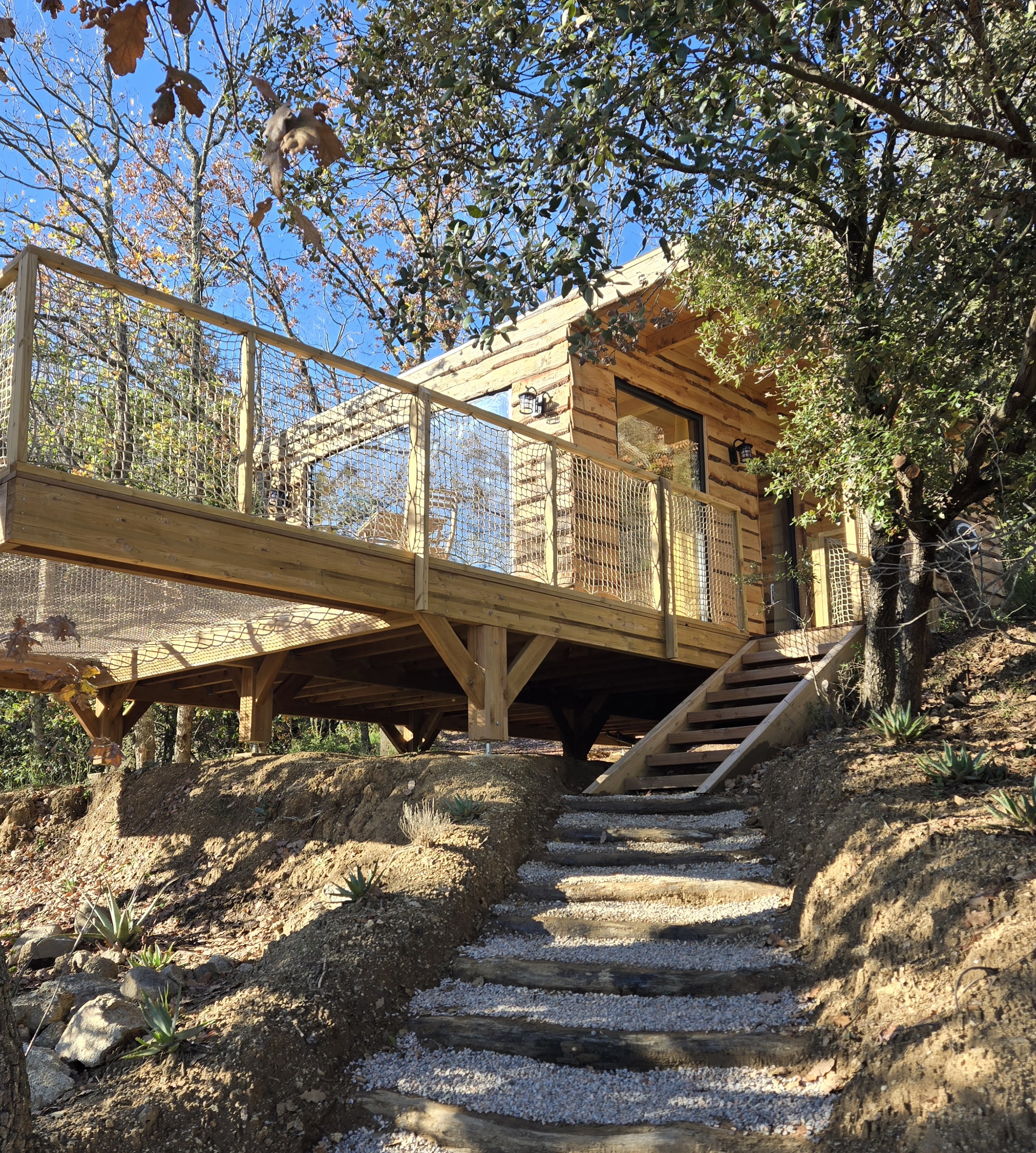 La Parenthèse — Cabane sur pilotis avec spa à Pyrénées-Orientales à Finestret — vue intérieure