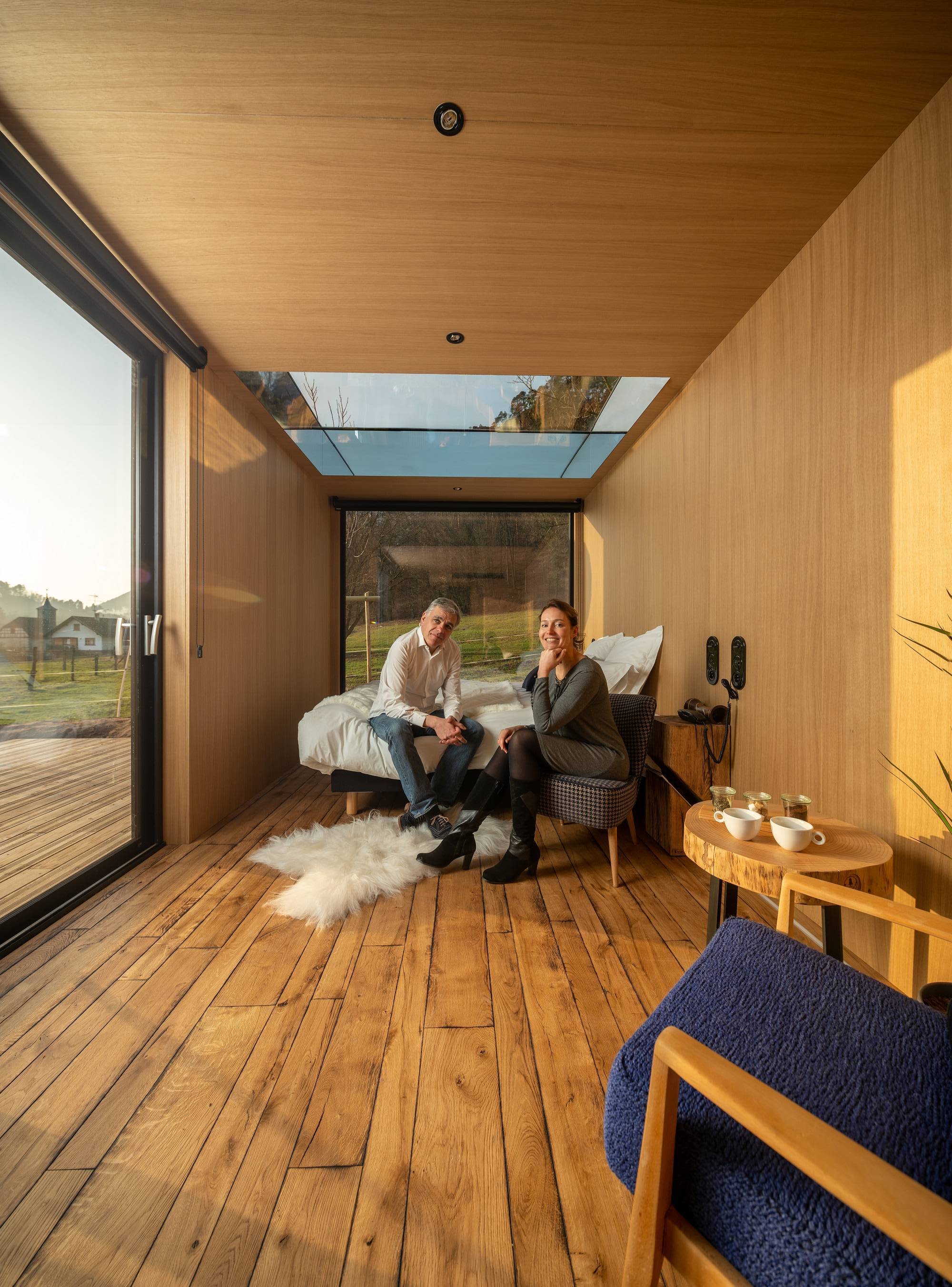 Lodge Petite Ourse — Ecolodge avec vue sur la forêt à Bas-Rhin à Strasbourg — vue depuis la terrasse