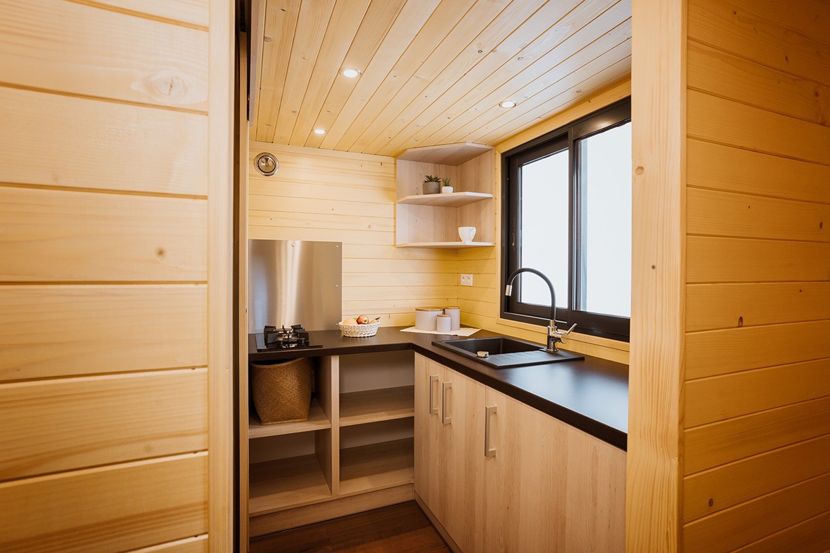 Tiny House 4 pers. — Écolodge avec spa à Ain à Meillonnas — détail architectural