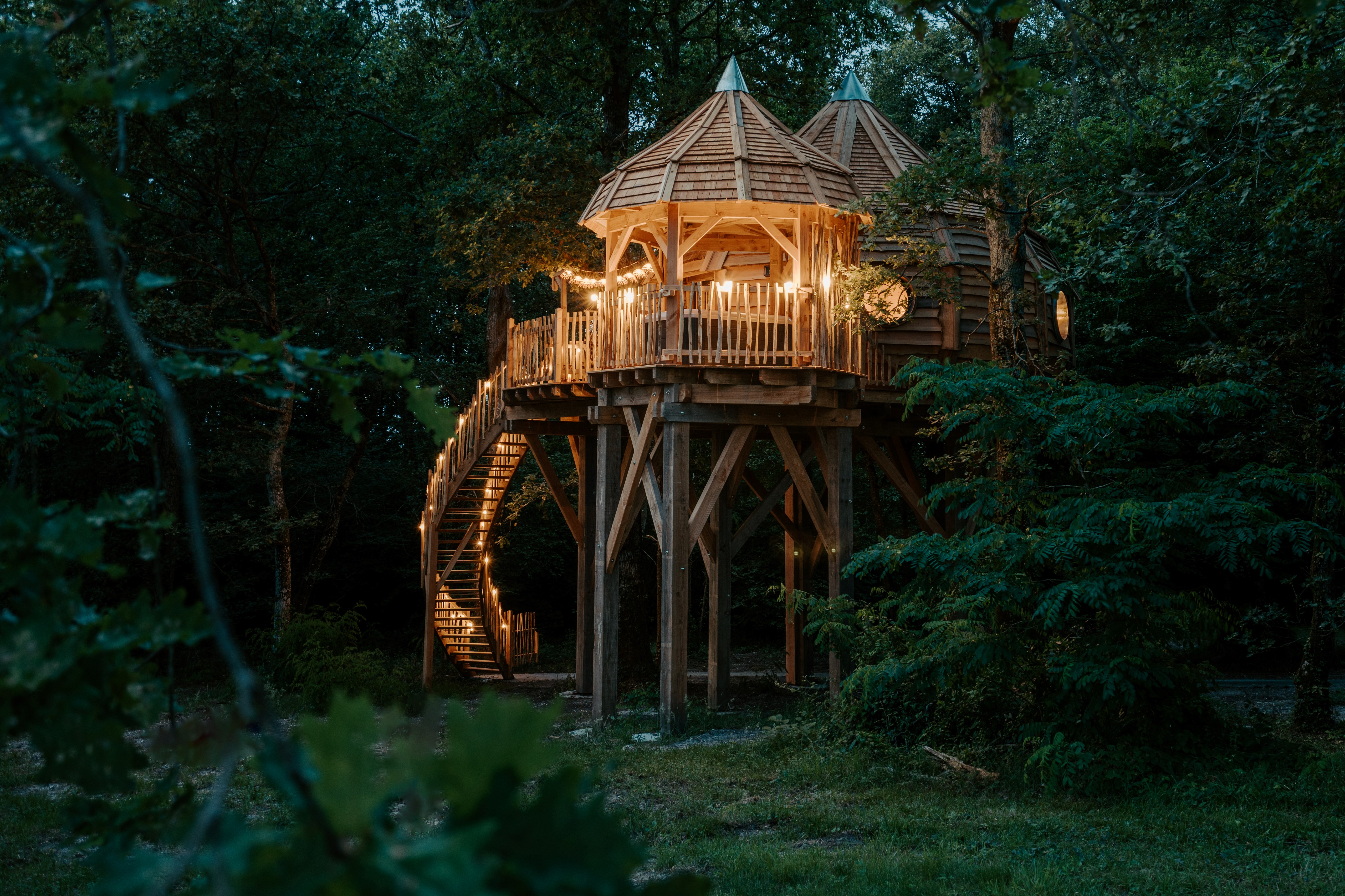 La Cabane la Forêt & Spa : une évasion en hauteur à Martillac — vue depuis la terrasse