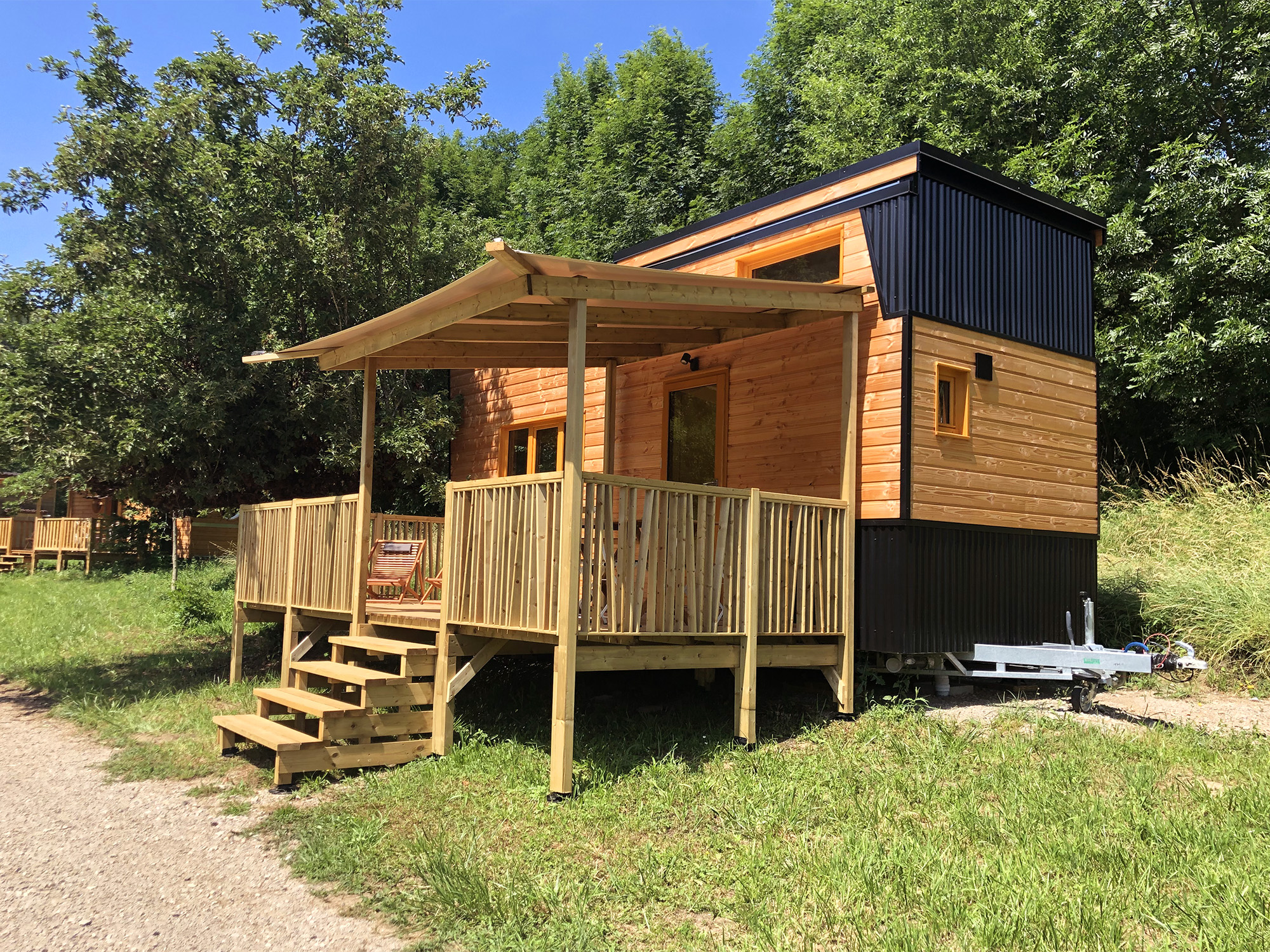 Tiny house Voie Lactée — Nuit étoilée à 2 personnes dans le Gard à Alès — vue depuis la terrasse