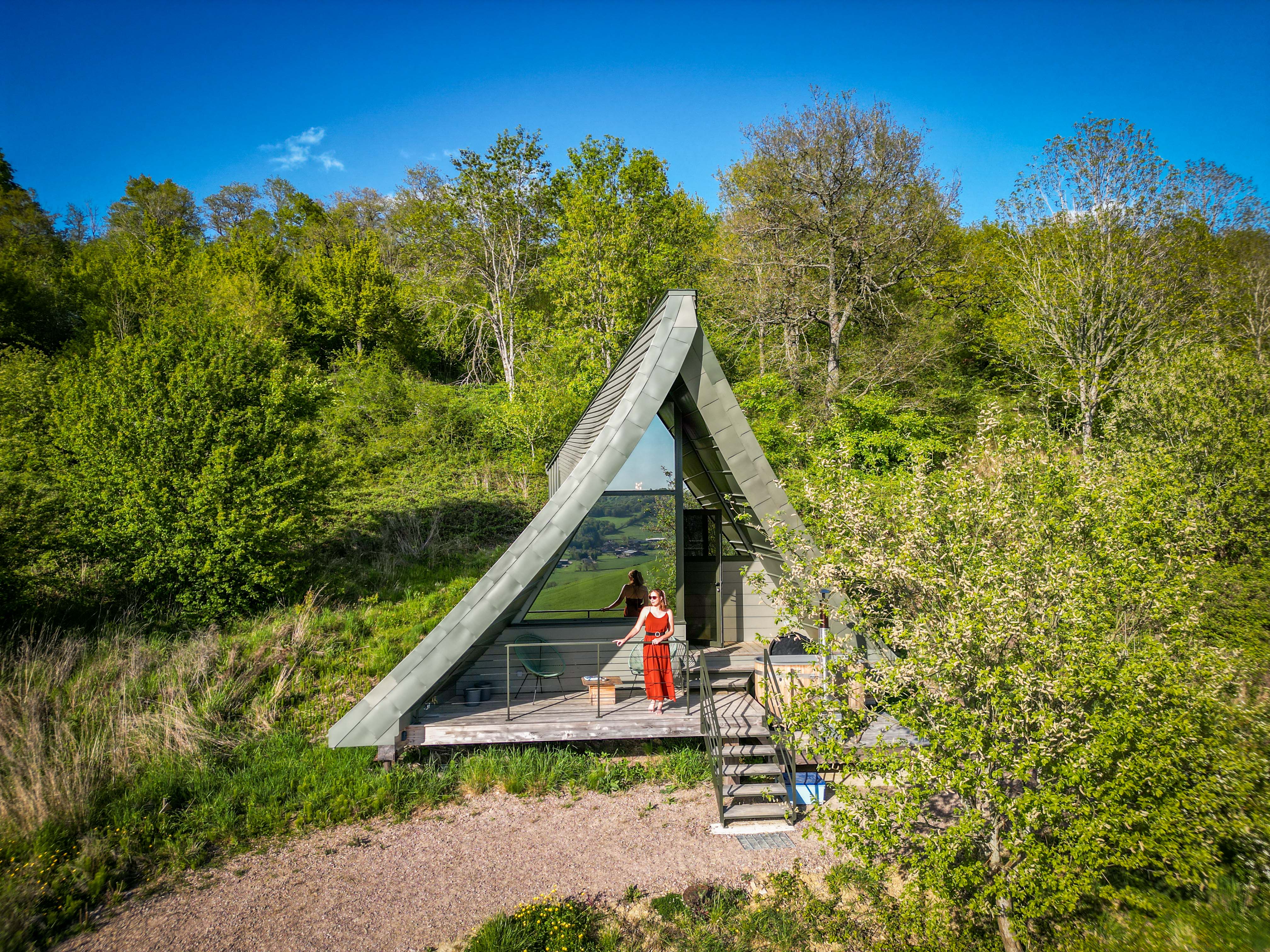Ecolodge de luxe en pleine nature avec bain nordique à Massingy-Lès-Vitteaux — chambre
