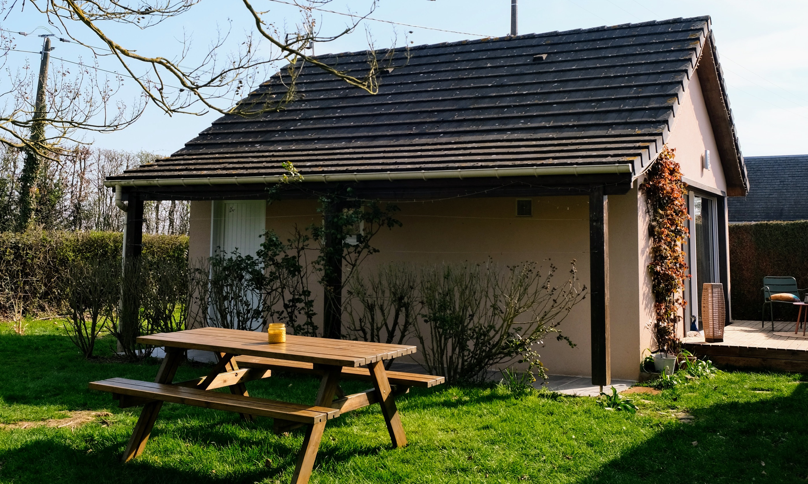 Studio avec étang — Maison insolite Nature & calme à 1h30 de Paris à Mesnil-Rousset — cuisine