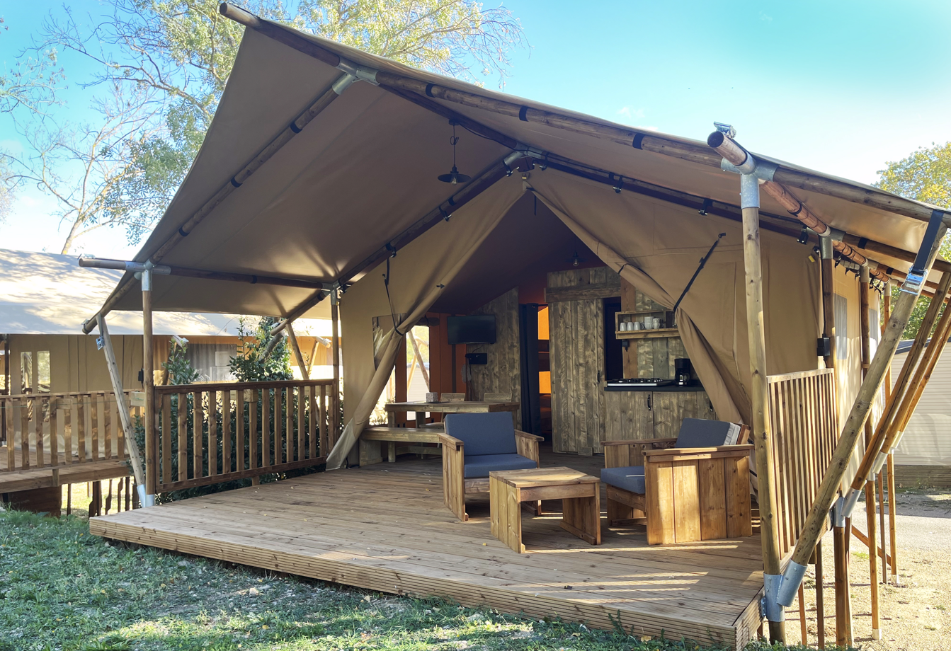Lodge River — Tente lodge avec spa à Aude