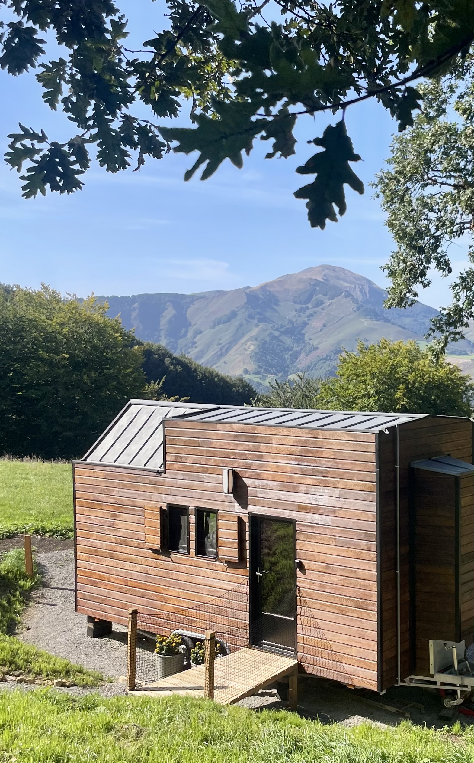 Cabane Etxe ttipia — Tiny House avec vue panoramique à Banca (Pyrénées-Atlantiques) à Banca — vue intérieure